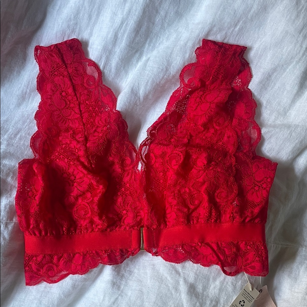 Free People x HAH Red Bralette